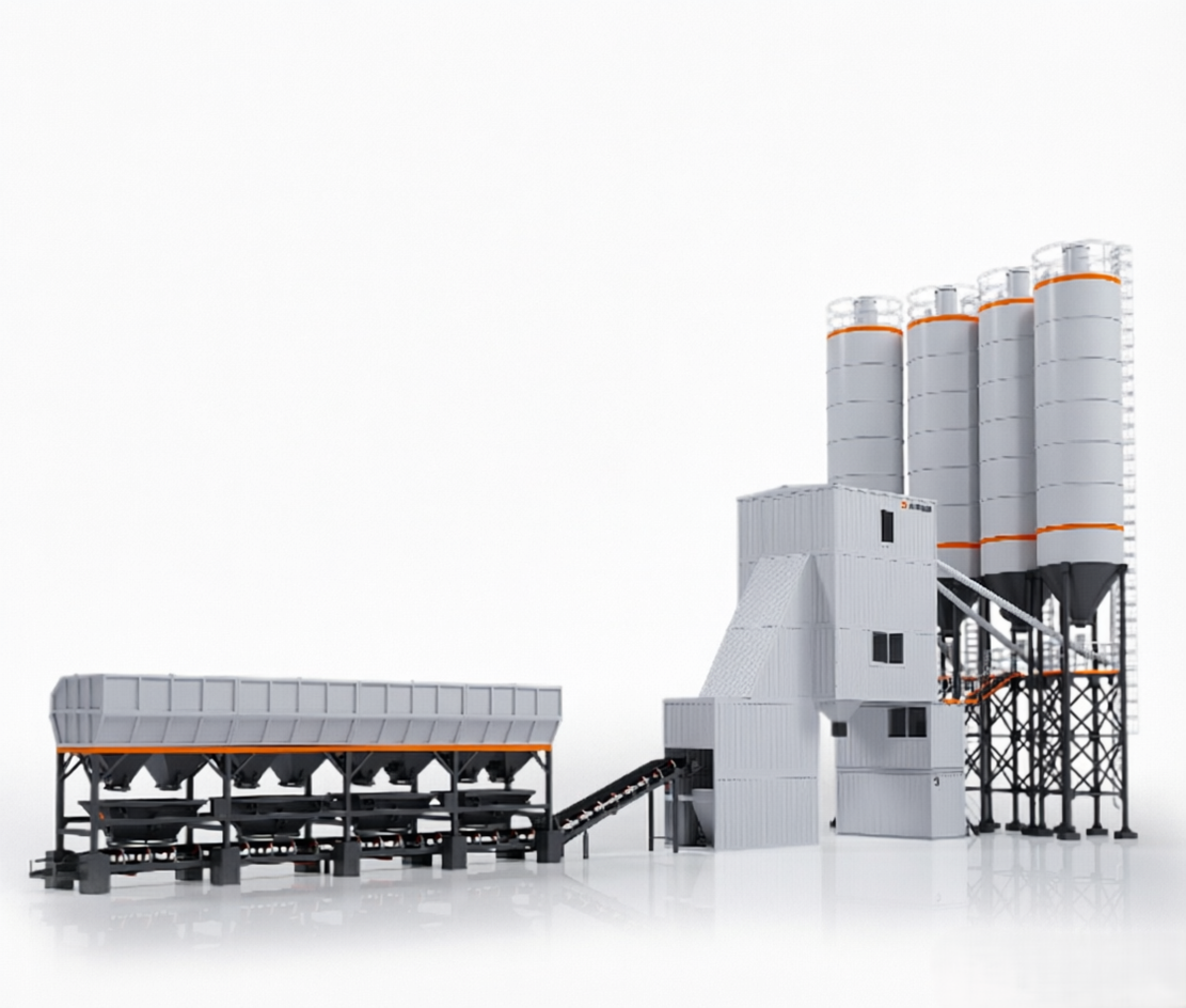 HZS Series Bucket-Lifting Type Container Concrete Batching Plant