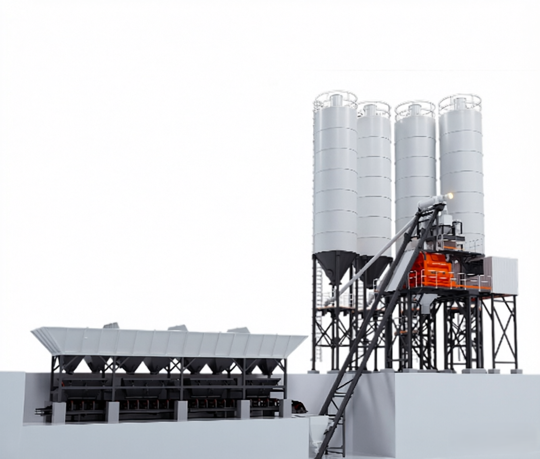 HZS Series Bucket-Lifting Type Concrete Batching Plant