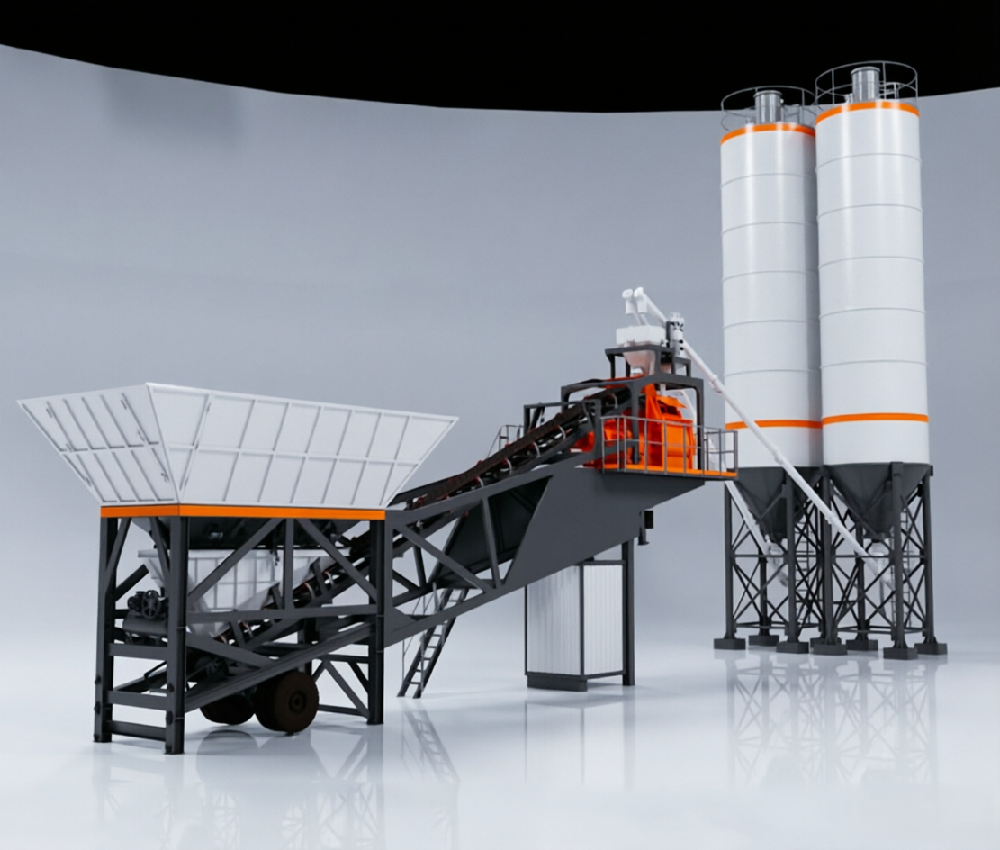 HZSY Series Integrated Mobile Concrete Batching Plant