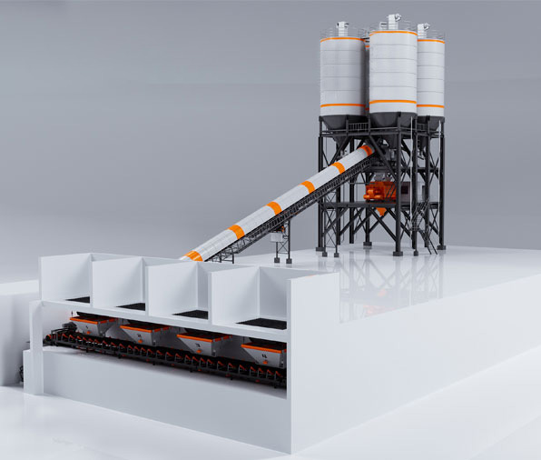 HZS Series Top-mounted Concrete Batching Plant